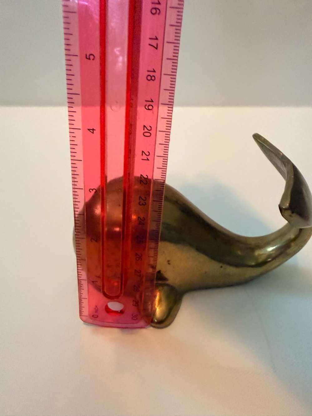 Brass Whale Figurine Decorative Accent - Gold Tone - Picture 6 of 6